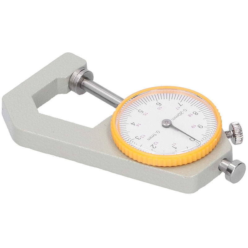 Thickness Gauge, Range Measuring Tool Leather Measuring Tool Thickness Meter, Dial Flat Head for Measuring Jewelry,Leather Leather DIY Measuring(0-20mm thickness gauge) 0-20mm thickness gauge