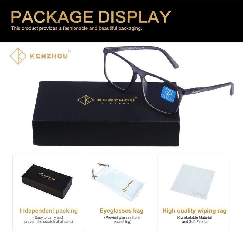 Blue Light Blocking Computer Gaming Glasses 2 Pack Anti Glare Eyestrain Men/Women Dark Blue&black