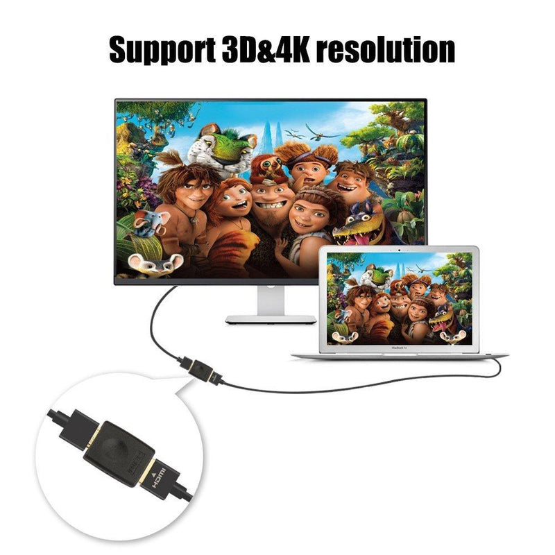 VCE HDMI Female to Female Coupler, Gold Plated High Speed HDMI Adapter Double Female HDMI Connector Support 3D 4K 1080P HDMI Cable Extender
