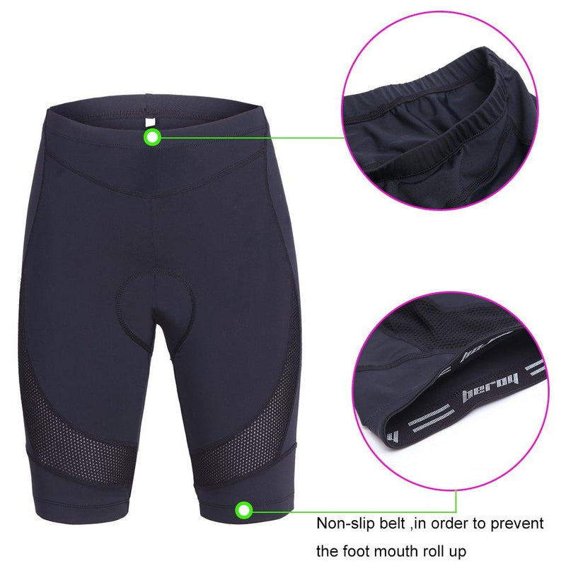 beroy Womens Bike Shorts with 3D Gel Padded,Cycling Women's Shorts X-Small Black
