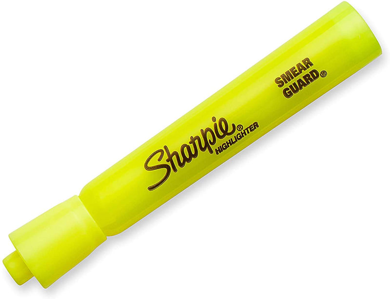 Sharpie Tank Highlighters | Chisel Tip Yellow Highlighter Pens, 12 Count 12-Count