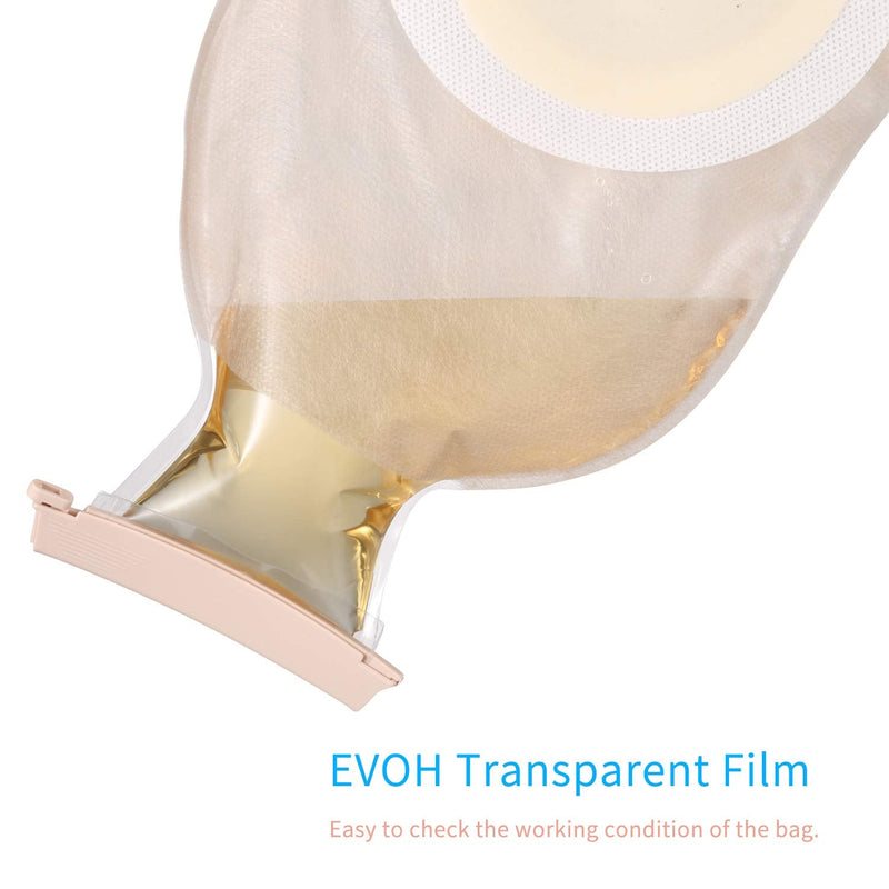 KONWEDA 20 PCS Colostomy Bags,One Piece Drainable Pouches for Ostomy Ileostomy Stoma Care, Cut-to-Fit