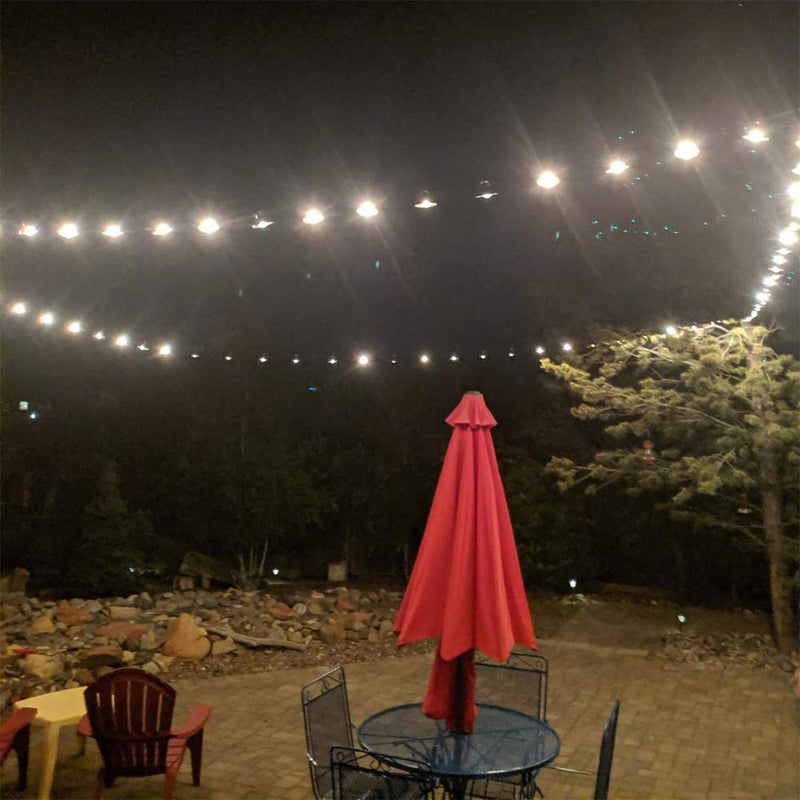 YQL Outdoor Lights Hanging Kit,Globe String Lights Suspension Kit,82ft Black Vinyl-Coated 304 Stainless Steel Cable,String Light Guide Wire,Turnbuckle Wire Rope Tension with Hooks 82ft