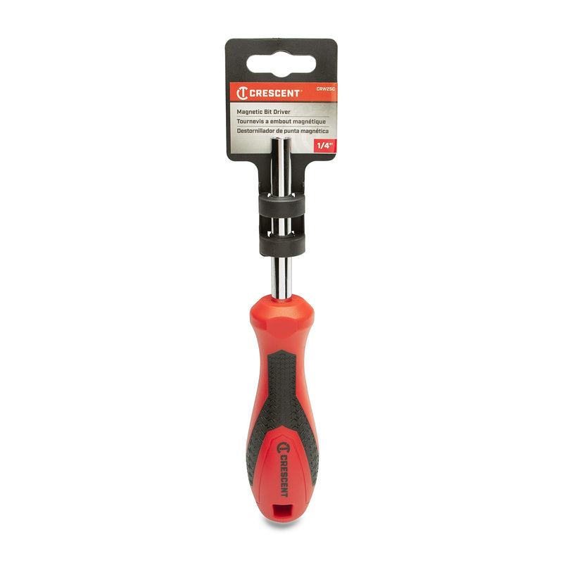 Crescent 1/4" Drive Dual Material Bit Holding Screwdriver Handle - CRW25C