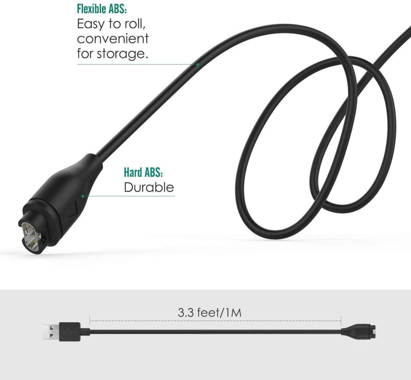 Garmin Fenix 6 6S 6X Pro Sapphire Charger 2Pack, Ankey Charger Cable for Garmin Fenix 5 5S 5X Plus, Forerunner 935 945 45 45S 245, Approach S10 S40 S60 X10, Quatix 5 Sapphire, Vivoactive 3 4 4S