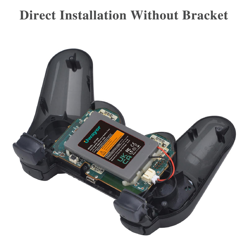 Uwayor 2 Pack PS3 Battery for Sony Playstation 3 PS3 Dualshock 3 Controller CECHZC2E CECHZC2U, 1800mAh LIP1859 Replacement Battery with Installation Tools