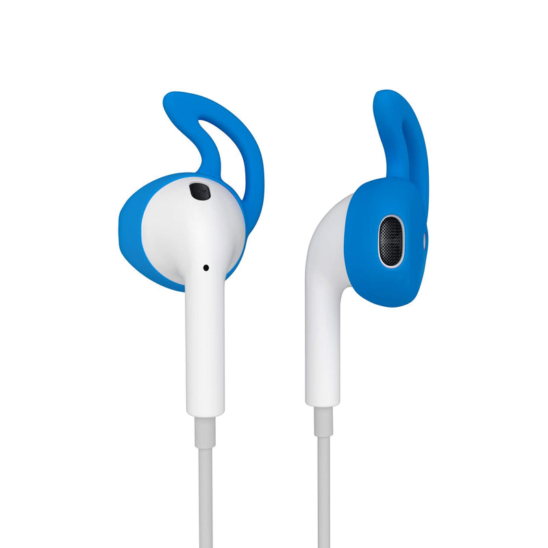 Ear Hook Cover Tips for Earphone Headphones [7 Pairs] Anti-Slip Soft Silicone Ear Gels for Earpods Earbuds, Black, White, Red, Orange, Clear, Blue, Hot Pink