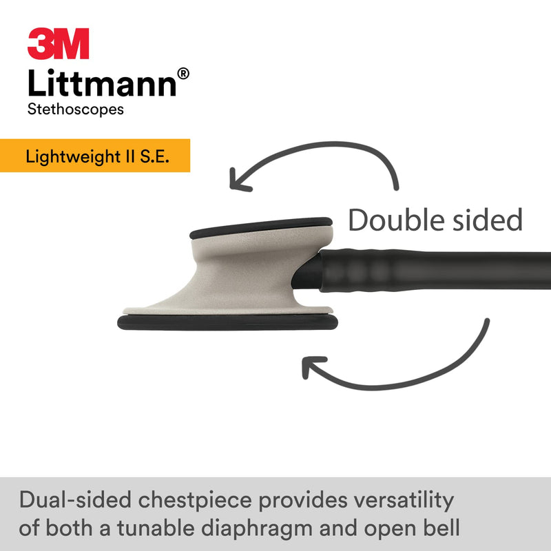 3M Littmann Lightweight II SE stethoscopes, 2450, black tube, 70 cm, piece