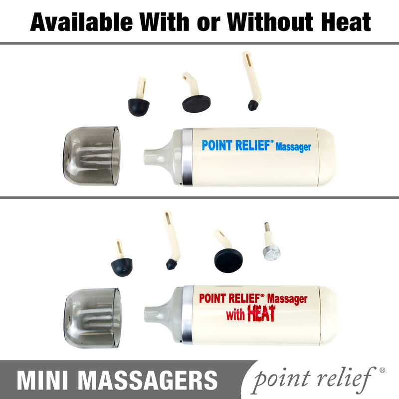 Point Relief Mini Massager with Heated Tip for Handheld Targeted Massage Therapy Relieve Muscle Pain, Tension, and Stress With Heat