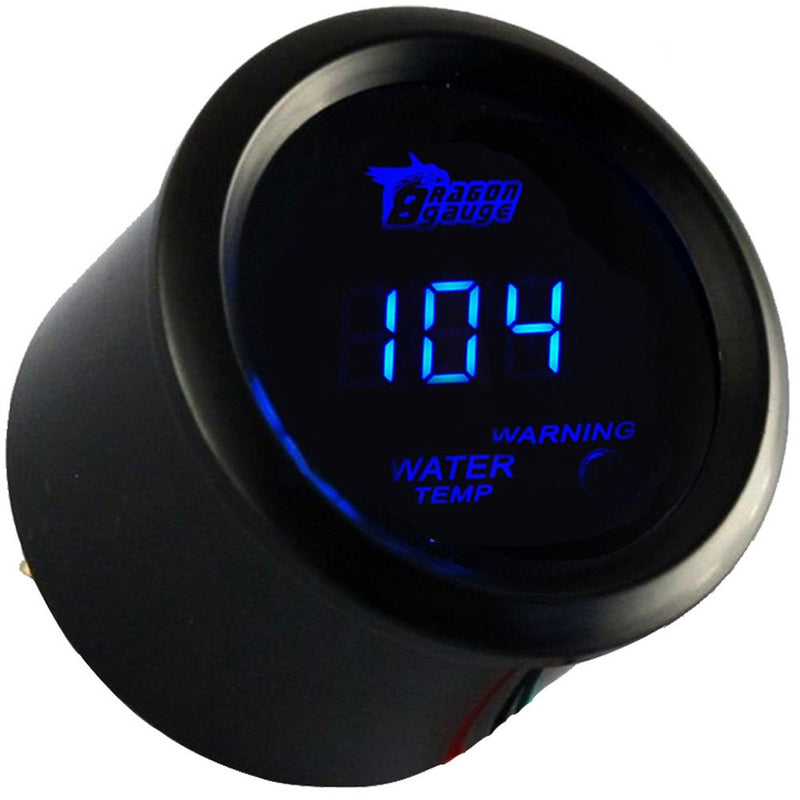 ESUPPORT Car 2" 52mm Digital Water Temp Gauge Blue LED Fahrenheit F Water Temp F Gauge