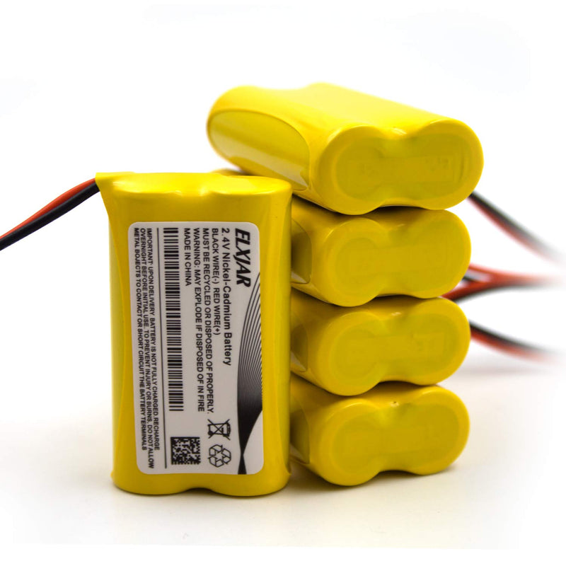 (2-Pack) 2.4V 600mAh BP2-A Dual-LITE Ni-CD Battery Pack Replacement for Exit Sign Emergency Light, CSXWREB3 HUBBEL Battery, BP2A BP2-0A 0BP2-0A