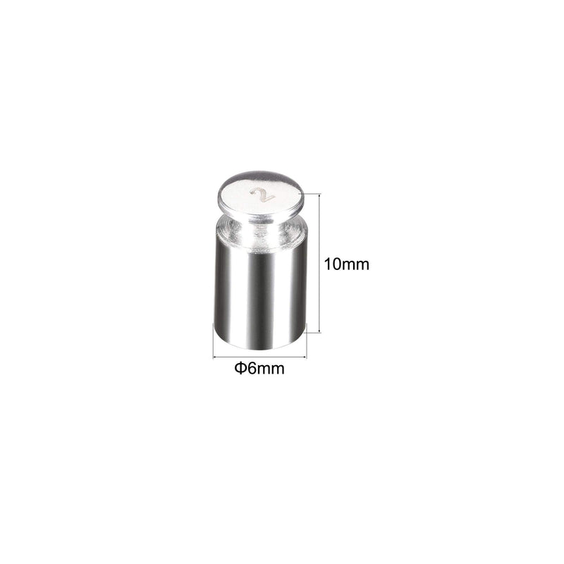 uxcell Gram Calibration Weight 2g F1 Precision Stainless Steel for Digital Balance Scales