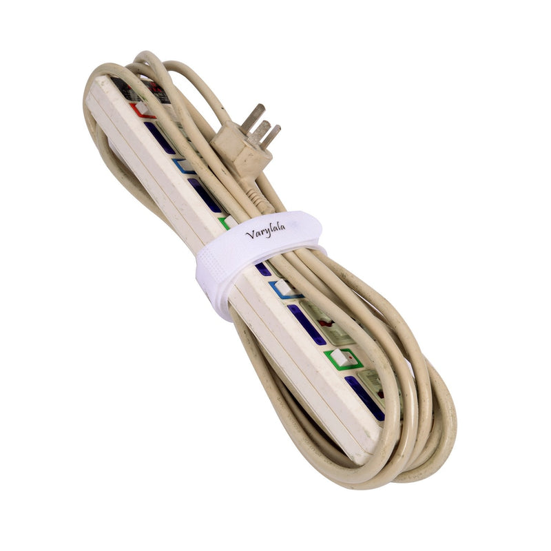 10 Pcs Versatile Hook and Loop Securing Straps Tie Downs Fastening Stabilizer Straps (1''x24'') (White)