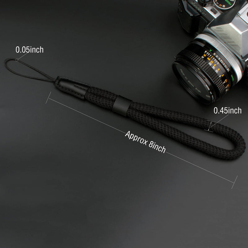 PIBIETTN Comfortable Soft Camera Wrist Strap & Hand strap for SLR Mirrorelss Camera Telescope Kettles tools Handstrap Black