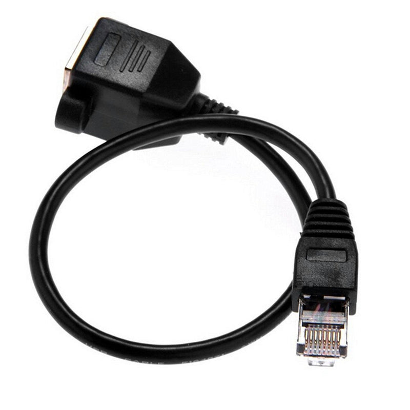 Ethernet Extension Cable, ANRANK EC45030AK RJ45 Male to Female Ethernet LAN Network Extension Cable Black - 1FT/0.3M