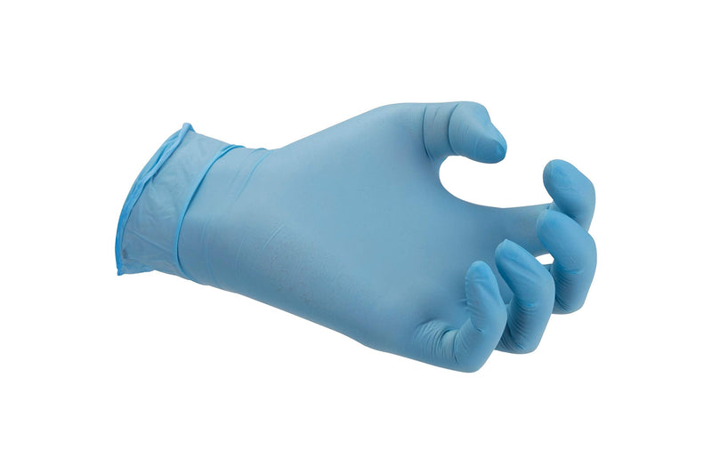 MERCATOR MEDICAL Nitrile gloves, powder-free disposable gloves NITRYLEX CLASSIC, size: M - 100 pieces, textured fingertips, latex-free disposable gloves, nitrile gloves, blue M (100 pieces)