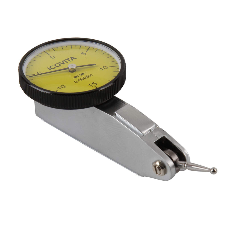 ICOVITA Dial Indicator Dial 0-15-0 Reading 0-0.03 " Gauge Range 0.0005" Graduation 1.25" Diameter