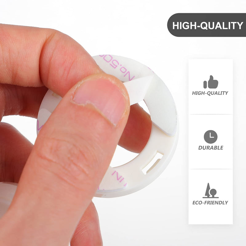 DOITOOL Children Safety Button Security Lock, 4Pcs Child Proof Car Washing Machine Computer Key Start Protection Cover, Baby Safety Prevent Pressing Device for Stove Refrigerator Washer (White)