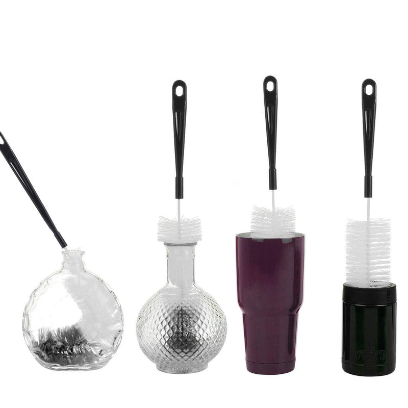 ALINK 16in Extra Long Black Bottle Cleaning Brush Cleaner for Washing Narrow Neck Beer, Wine, Thermos, S' Well, Brewing Bottles, Hummingbird Feeder