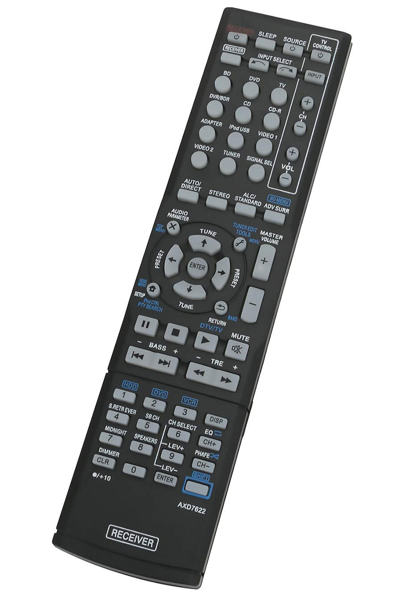 AIDITIYMI AXD7622 Remote Control Replace for Pioneer AV Audio/Video Receiver Sub AXD7624 VSX-23TXH VSX-921-K VSX-523-K VSX-921-K VSX-520 VSX-520-K VSX-521 VSX-521-K VSX-522 VSX-522-K VSX-523 VSX-523-K