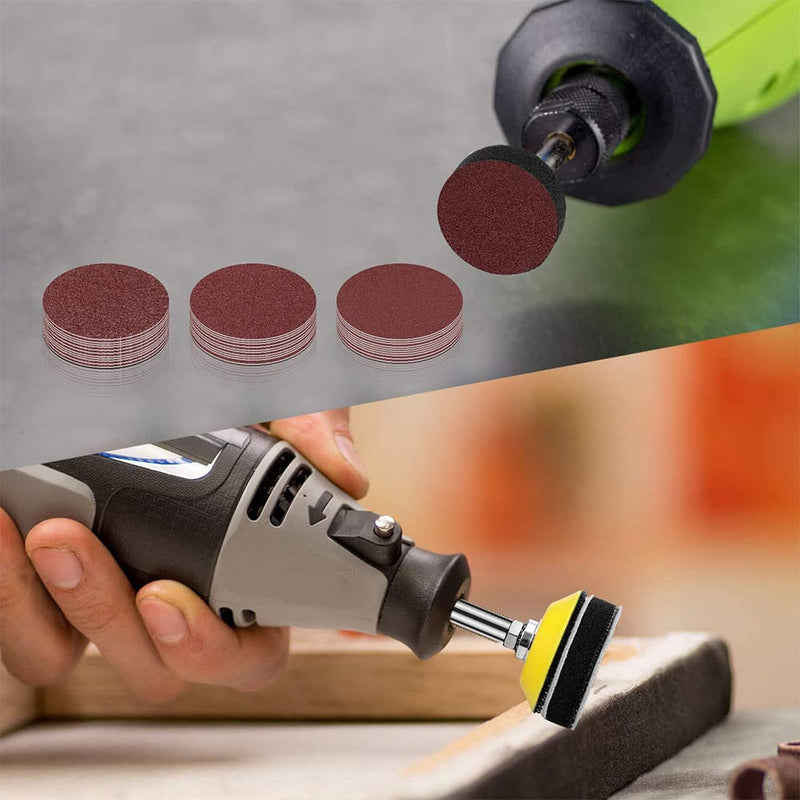 Pack of 100 sandpaper sanding discs, discs sanding discs, round sandpaper sanding, sanding discs, for die grinders, polishing, burr finish, rust paint removal, paint, 50 mm