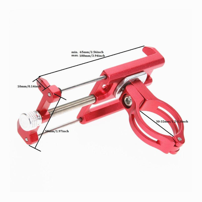 GUB Mountian Bike Phone Mount - Aluminum Alloy Universal Adjustable Bike Mount Cell Phone GPS Mount Holder Rotating Cradle Clamp for Bike Motorbike,iPhone Samsung Android All Smartphones (RED) RED