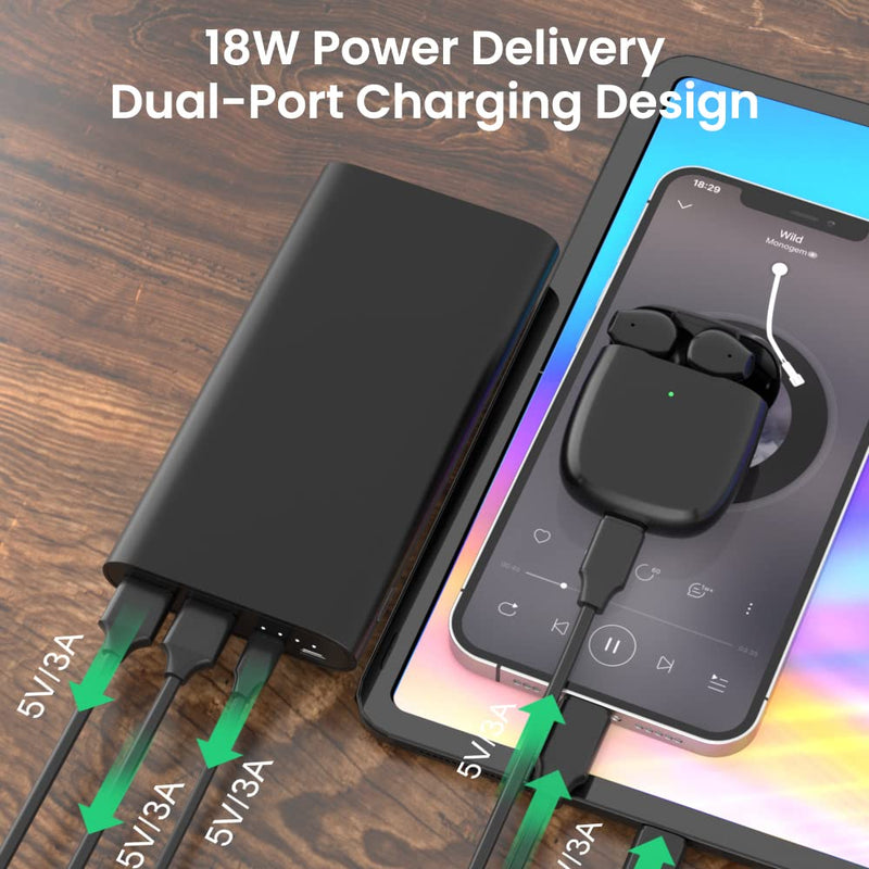 Portable Charger Power Bank 26800mAh,18W Power Delivery Charging with Newest Intelligent Controlling IC and USB-C, High-Capacity External Battery Pack Compatible with iPhone Samsung LG iPad etc