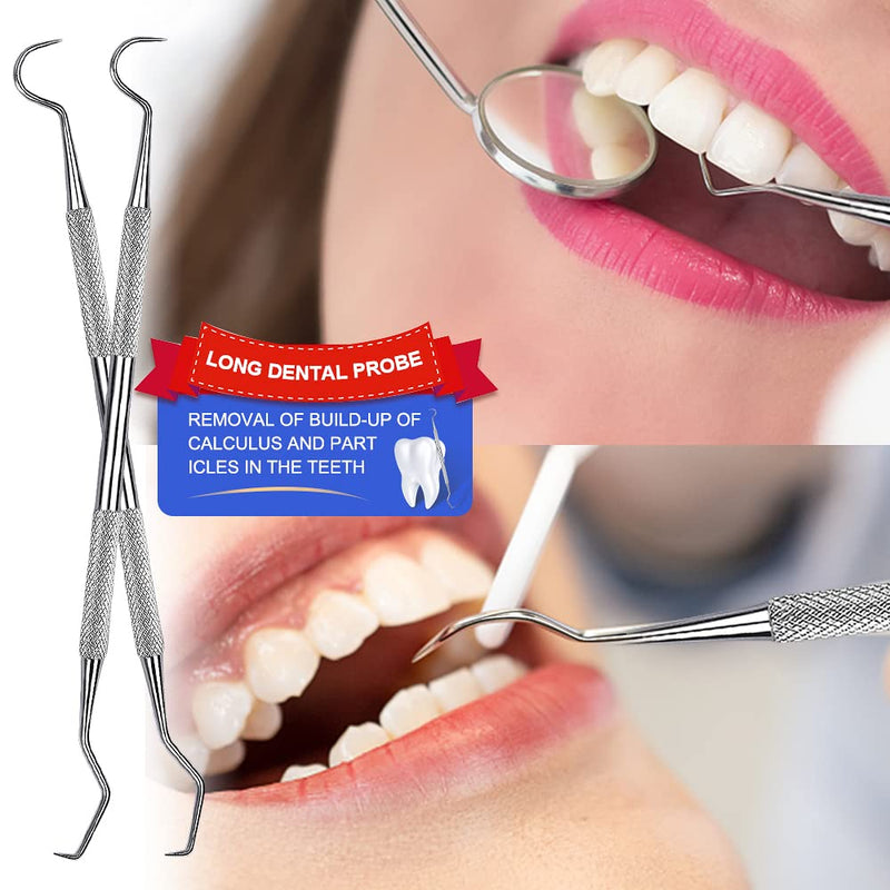 Dental Tools, Sopito 3PCS Teeth Cleaning Tools Stainless Steel Dental Scraper, Scaler Pick Hygiene Set