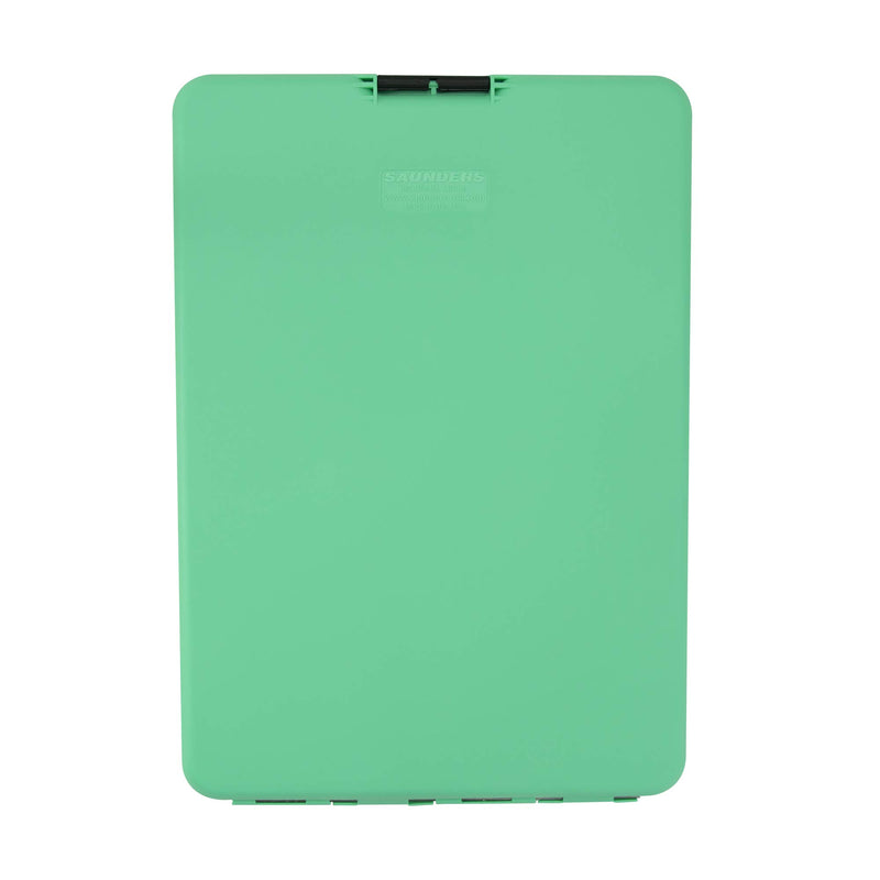 Saunders Mint Leaf SlimMate Plastic Storage Clipboard with Low Profile Clip - Portable Mobile Organizer for Home, Office, and Business Use (70202)