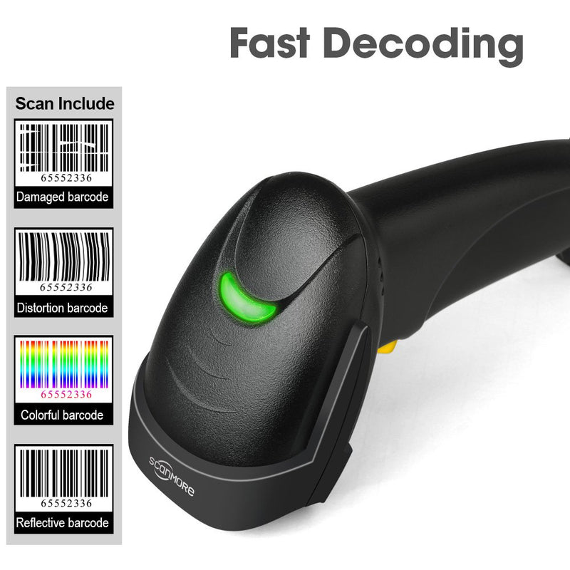 Handheld USB Barcode Scanner Wired 1D Bar Code Reader with USB Cable for Supermarket, Convenience Store, Warehouse