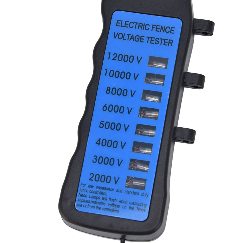 Haofy Electric Fence Voltage Tester, 12KV Neon Fence Voltage Tester 2000 to 12000V 8 Neon Indicator Lights Waterproof Fence Tester for Farms