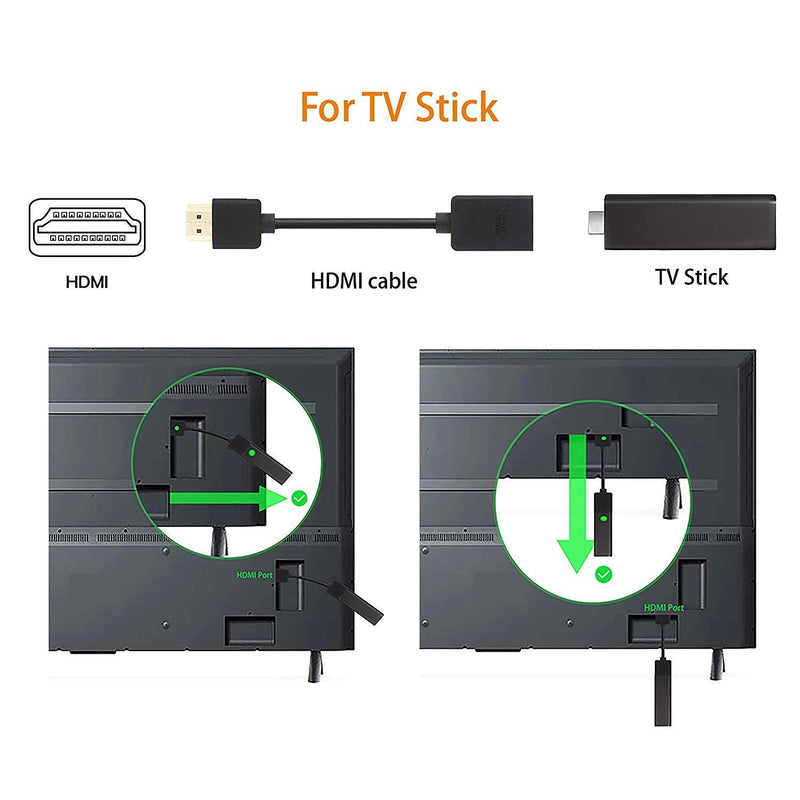 VCE 2-Pack HDMI Male to Female Swivel Adapter HDMI Extension Gold Plated Converter for Google Chrome Cast, Roku Streaming Stick