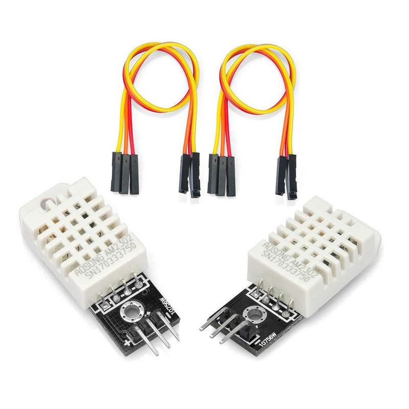 Gowoops 2pcs DHT22 / AM2302 Digital Humidity and Temperature Sensor Module for Arduino Raspberry Pi, Temp Humidity Gauge Monitor Electronic Practice DIY Replace SHT11 SHT15