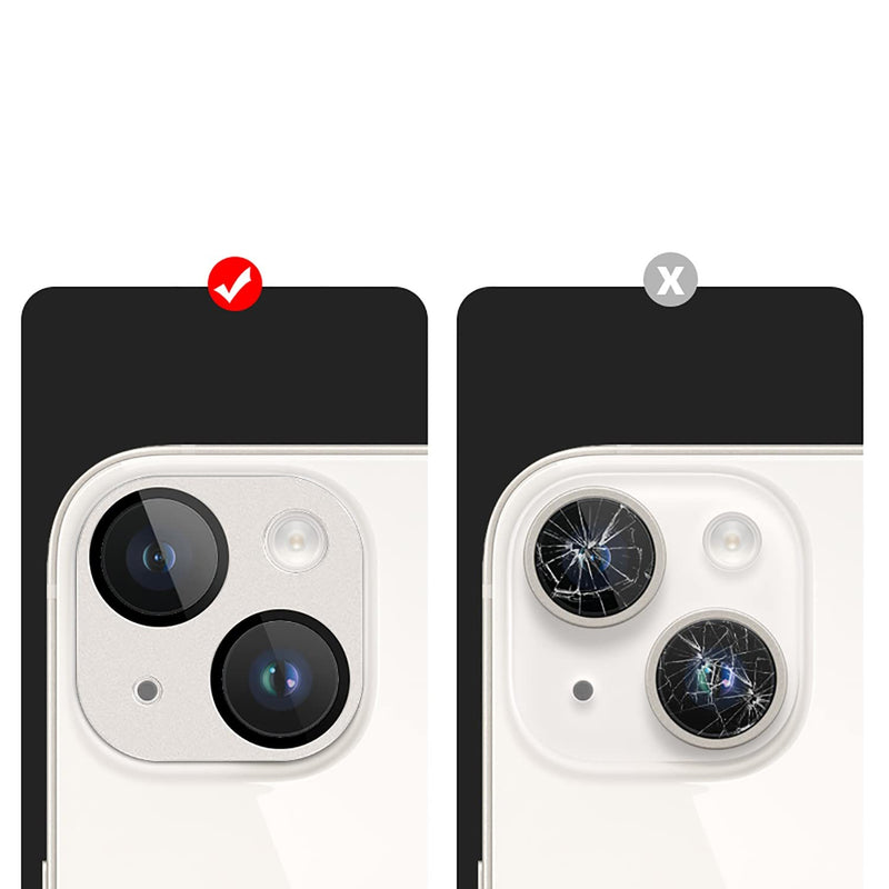 SaharaCase ZeroDamage FlexiGlass HD Camera Lens Protector [2-Pack] for Apple iPhone 14 & iPhone 14 Plus (2022) Anti-Scratch & Anti-Fingerprint Easy Installation (StarLight) StarLight