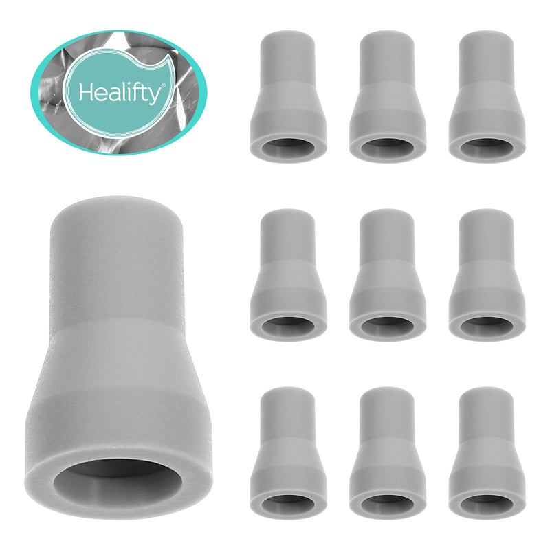 Healifty Dental Oral Saliva Ejector Replacement Rubber Valve Snap Tip Adapter for Dentist Surgical Suction Tips 10pcs (Grey)