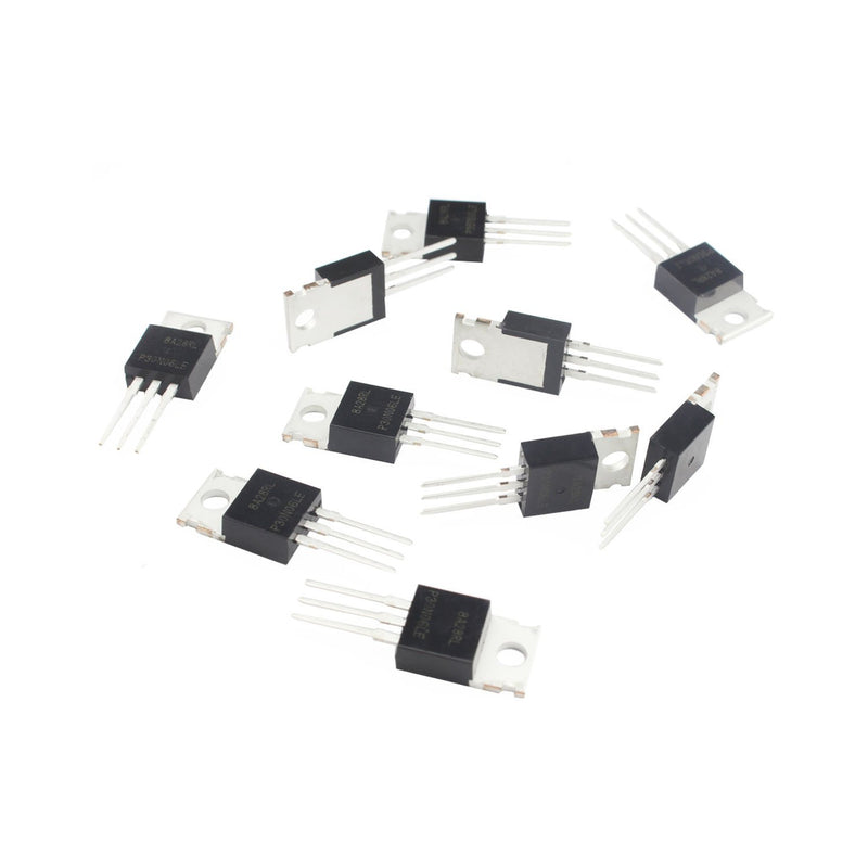 WeiMeet RFP30N06LE 30A 60V N-Channel Power Mosfet TO-220 ESD Rated for Arduino(10 Pieces)
