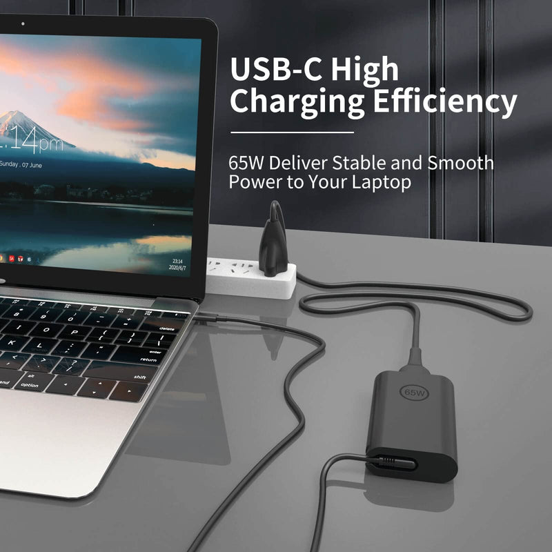 65W 45 Watt AC Adapter for Dell USB C Charger-Replacement for Dell Laptop Charger Latitude 5420 5520 7420 5430 7430 7330 7340 5320 7320 7410 7400,Chromebook Computer Type C Fast Charging Power Cord