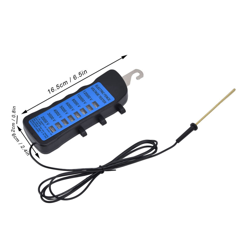 Haofy Electric Fence Voltage Tester, 12KV Neon Fence Voltage Tester 2000 to 12000V 8 Neon Indicator Lights Waterproof Fence Tester for Farms