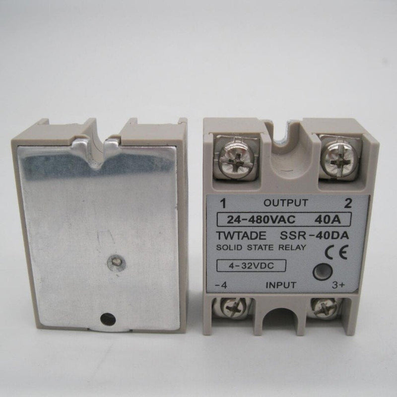 TWTADE 2PCS SSR-40 DA 40A DC 3-32V to AC 24-380V SSR Single Phase Solid State Relay ssr-40da