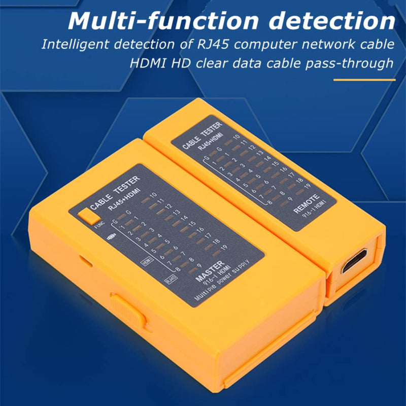 2-in-1 Cable Tester, HDMI Digital Cable Tester, RJ45 Network Cable Tester, Ethernet Tester Checker LAN Cable Detector