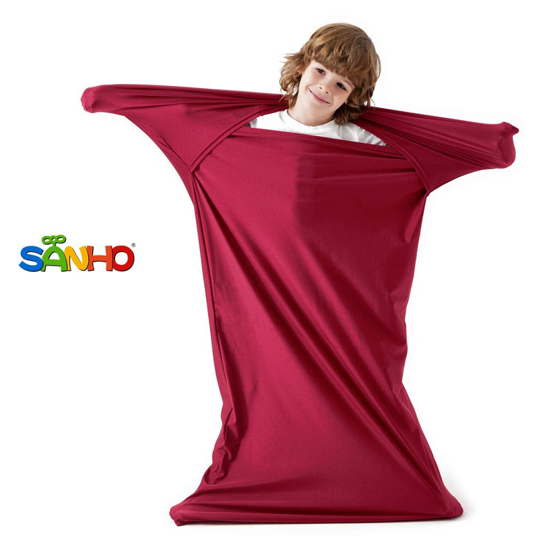 SANHO Premium Sensory Sock Budy Sock, Perfect for Children with Sensory Processing Disorder, Updated Version (Wine red, Small) Wine Red Small (Pack of 1)