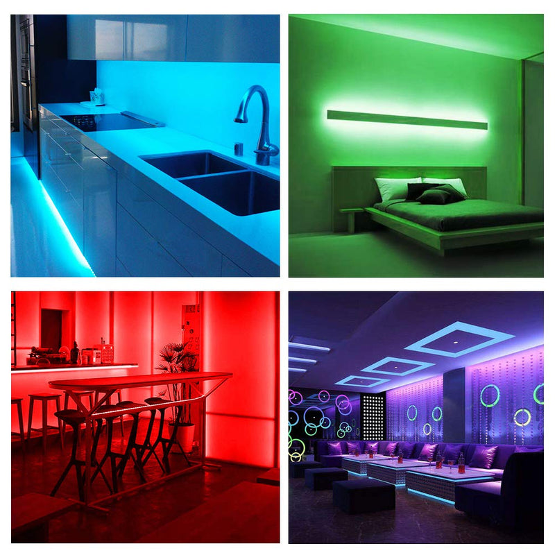 DAYBETTER Led Strip Lights 100ft (2 Rolls of 50ft) Smart Light Strips with App Control Remote, 5050 RGB Led Lights for Bedroom, Music Sync Color Changing Lights for Room Party Multicolor 100.0 Feet
