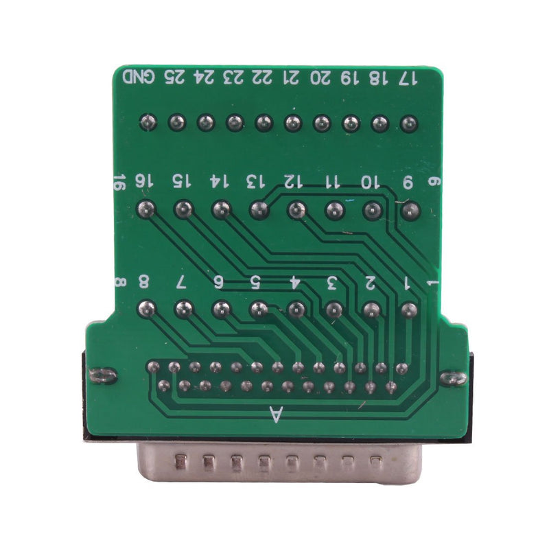 Connector DB25 D-SUB Male Adapter 25-pin Port Adapter to Terminal Connector Signal Module Db25 Breakout Board Solder-Free with case(Male Connector, DB25 with case)