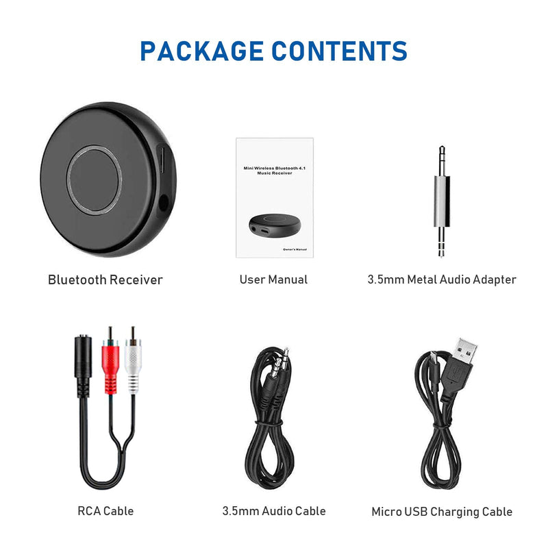 Bluetooth Aux Adapter for Car, SONRU Bluetooth 5.0 Receiver for Car,Wireless Audio Adapter Portable Hands-Free Car Kits with RCA AUX 3.5mm for Home/Car Stereo Music Streaming Sound System