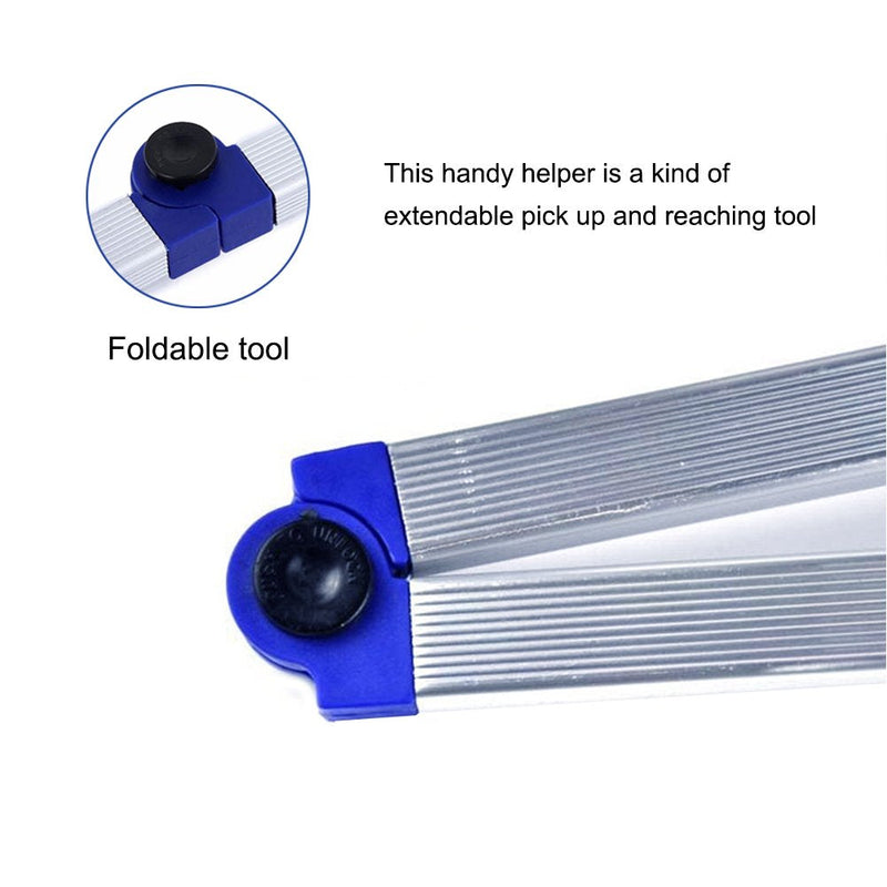 Foldable Reacher Grabber, Aluminium Alloy Long Arm Folding Helping Hand Trash Litter Picker Suction Cup Grabber Reach Pick-Up Tool Mobility Grip Hand Aid By Rely2016