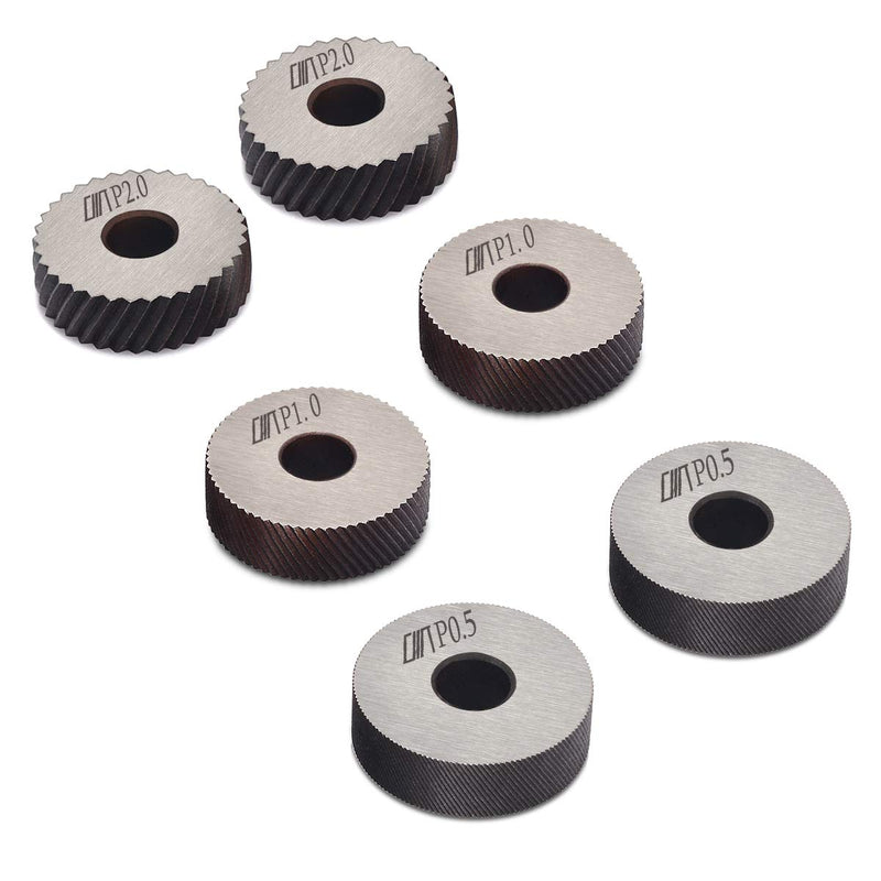 7pcs Steel Knurling Wheel Knurling Tool Knurling Tool Diagonal Wheel Linear Knurl Set 0.5mm 1mm 2mm