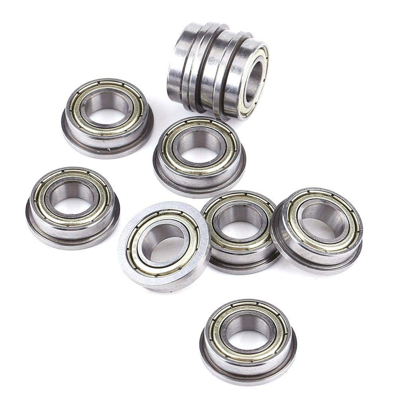 Akozon 10pcs F688ZZ Steel Mini Ball Bearings Metal Double Shielded Flange Deep Groove Ball Bearings for Motor 8165mm