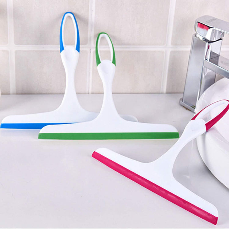 V-Shine Squeegee for Shower,Hand Held Rubber Glass Shower Squeegee, with Hanging Hole Squeegee for Shower, Glass Door, Car Windows,Multifunctional Squeegee Tool [3-Pack] 3 Count (Pack of 1)