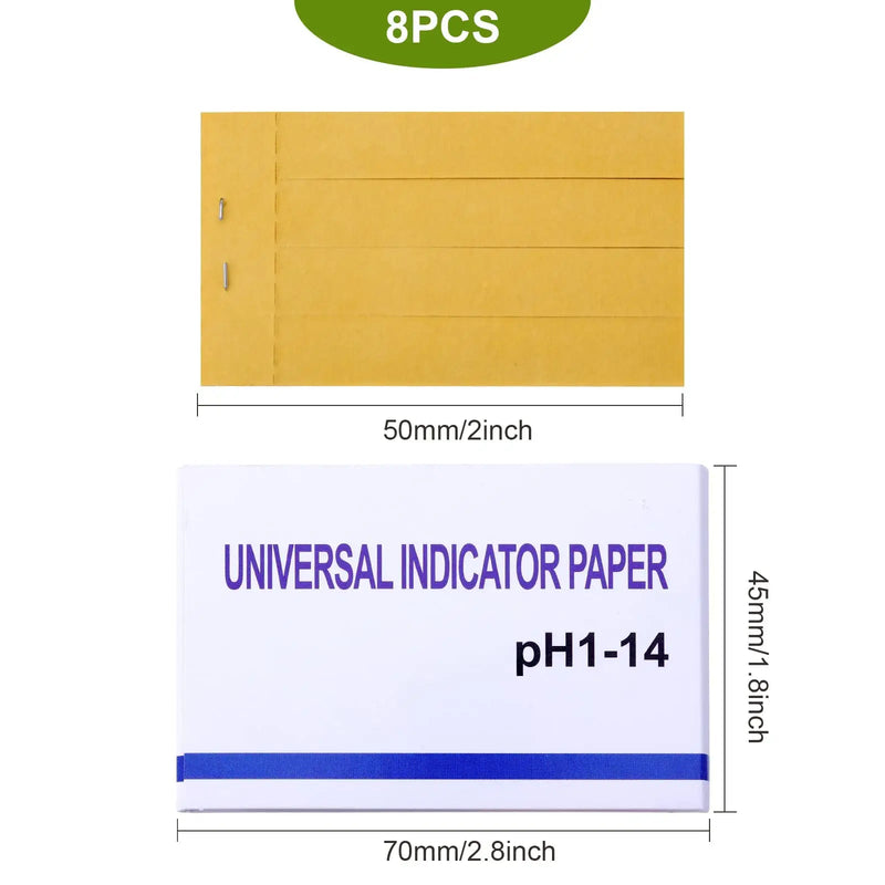AIEX 640 Strips/ 8 Packs pH Test Strips, Litmus Test Strips pH 1-14 Test Paper Indicator Strips for Water Saliva Urine Soil Soap Cosmetic Solutions Pet Food and Diet pH Monitoring