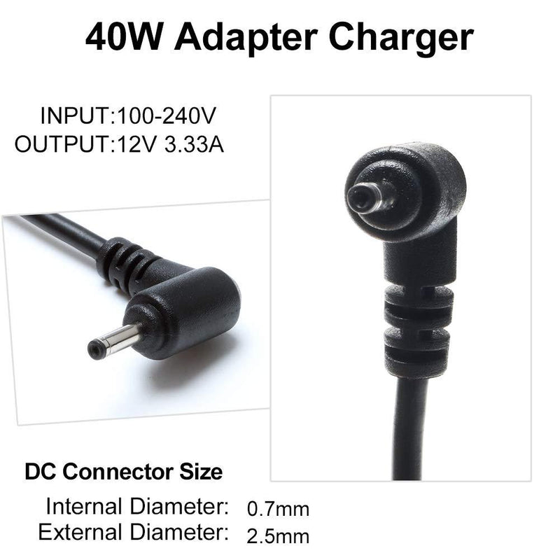 40W Replacement Chromebook Charger for Samsung 11.6" Chromebook 3 XE500c13 XE303c12 A01 Chromebook 2 XE500c12 303C 500C 503C Xe503C12 AA-PA3N40W PA-1250-98 A12-040n1A W14-026N1A BA44-00322A Notebook